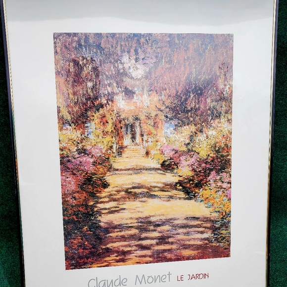 Claude Monet Le Jardin Garden Flower Wall Art/Print Framed Poster 22x28" - Picture 8 of 8